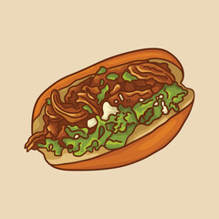 Tortas. Popular sandwich with pork.