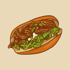 Tortas. Popular sandwich with pork.