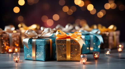 christmas gift box. Generative AI