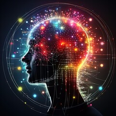 Obraz premium neurodivergent, stock illustration, flat illustration, Autism spectrum disorders and awareness of neurodiversity.