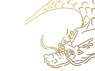 お正月辰年龍年賀状