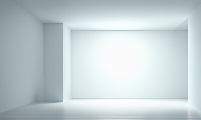 Empty white room with spotlight effect.