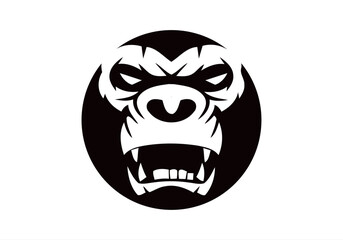 angry, animal, ape, boss, bow tie, cigar, cigarette, club, fitness, gaming, gorilla, gorilla head, gym, icon, illustration, King Kong, logo, mascot, monkey, muscle, pipe, power, silverback, smoke,