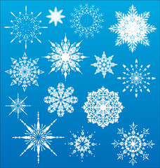 Fototapeta na wymiar Snowflakes vector image