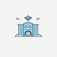 High School Modern Simple Vector Icon