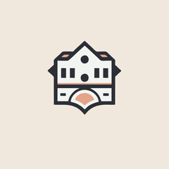 High School Modern Simple Vector Icon