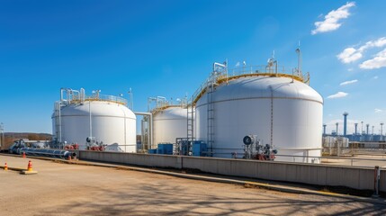 Renewable Clean Gas Storage Tanks of Hydrogen .Net zero concept
