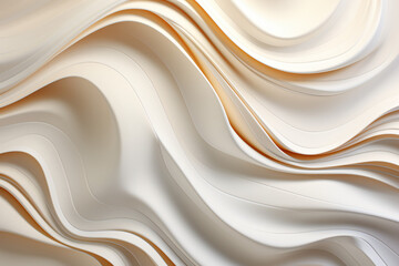Abstract wavy lines background. Thin lines on white wallpaper. 