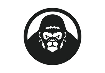 angry, animal, ape, boss, bow tie, cigar, cigarette, club, fitness, gaming, gorilla, gorilla head, gym, icon, illustration, King Kong, logo, mascot, monkey, muscle, pipe, power, silverback, smoke, © meer
