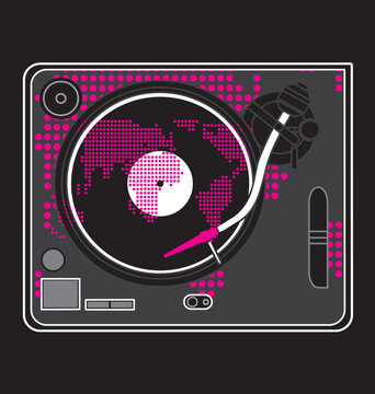 Turntable vector image
