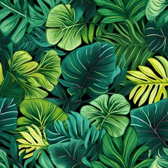 Tropical Greenery Dream Pattern