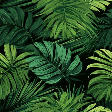 Tropical Greenery Oasis Pattern © Michael