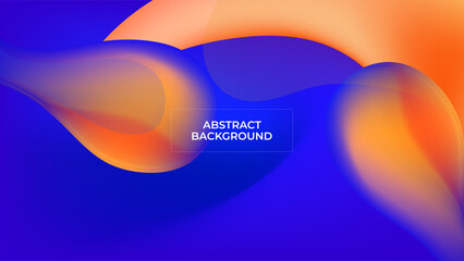 ABSTRACT BACKGROUND ELEGANT GRADIENT MESH BLUE ORANGE SMOOTH LIQUID COLOR DESIGN VECTOR TEMPLATE GOOD FOR MODERN WEBSITE, WALLPAPER, COVER DESIGN 