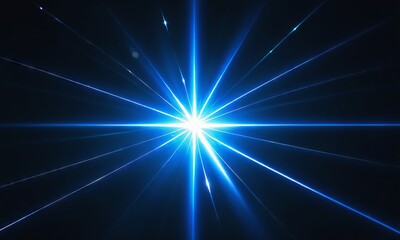 Sparkles Star. Radiance flash rays