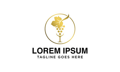 leafy wine logo design
