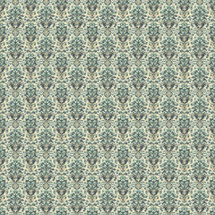 Seamless pattern texture damask ornament with colorful. decorative elements. Hand drawn Vintage background.