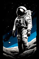 astronaut  space background
