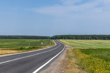Narrow paved road for cars