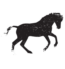 Grunge horse vector image
