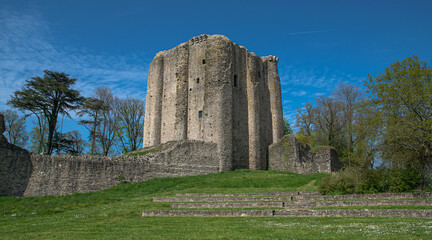 Keep of the castle of Pouzauges, castle in ruins of the town and commune of Pouzauges in the department of Vendée in France.