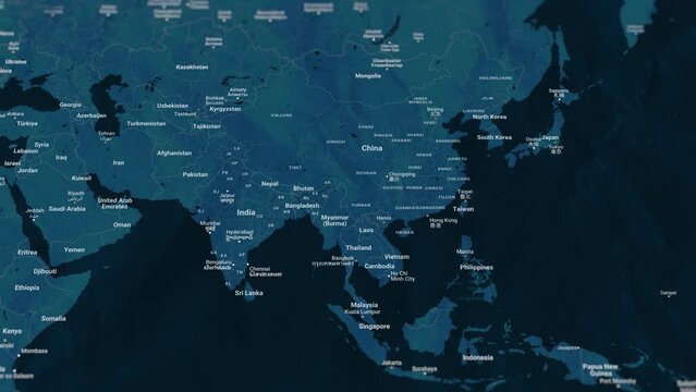 Asia Dark Travel Map, Slider Shots