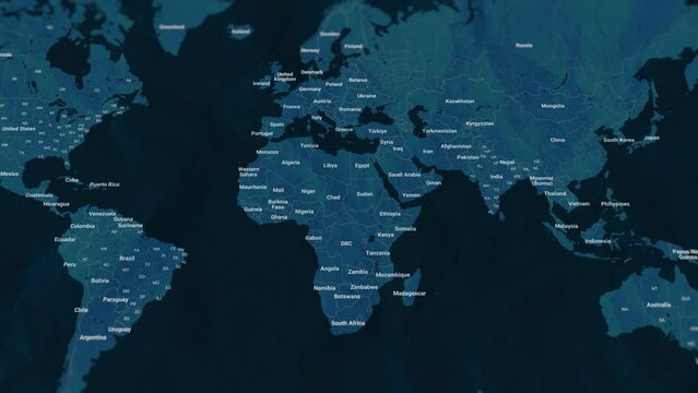 World Planet Dark Travel Map, Slider Shots