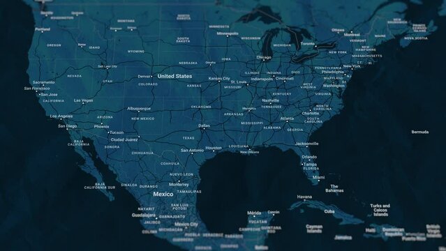 USA Dark Travel Map, Slider Shots