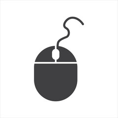 computer mouse icon vector, illustration, symbol