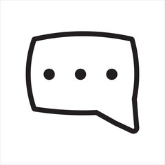 message bubble icon vector, illustration, symbol