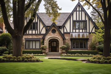 Traditional vintage english europe style home, residential architecture