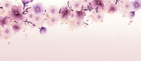 Purple crystal embellished Somei Yoshino sakura flowers decorate a floral wedding invitation
