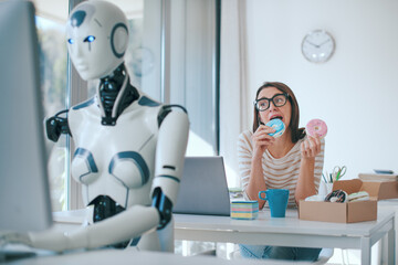 Lazy employee and efficient robot