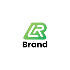 Letter LR gradient Logo