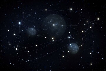 Constellation Hercules in a dark starry sky. Generative AI - obrazy, fototapety, plakaty