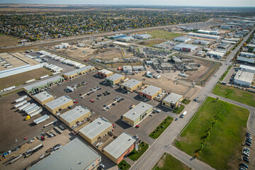 Aerial of the Marquis Industrial Neighborhood in Saskatoon