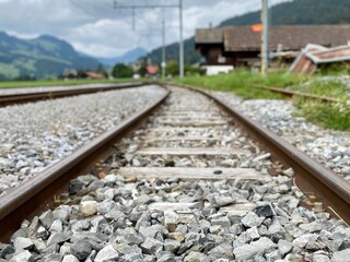 Fototapeta na wymiar Swiss Train tracks, N°4