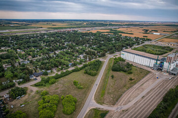 Fototapeta premium Aerial of the Montgomery Place Neighborhood in Saskatoon
