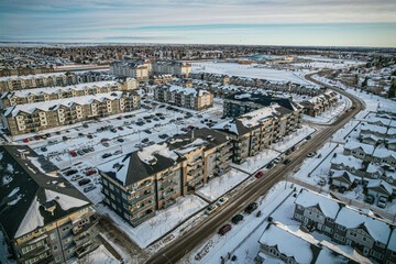 Obraz premium Blairmore Suburban Development Area Aerial in Saskatoon