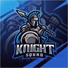Knight squad esport mascot logo design