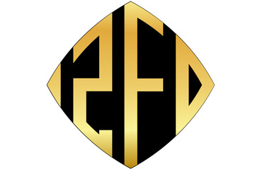 ZFD, ZF, FD, logos. Abstract initial monogram letter alphabet logo design
