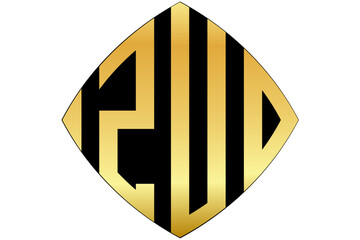 ZUD, ZU, UD, logo. Abstract initial monogram letter alphabet logo design