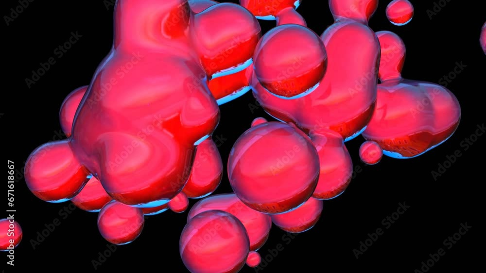 Poster organic metaball satisfying loop animation
