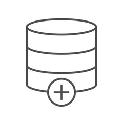 Database and server icon thin line style for your design