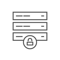 Database and server icon thin line style for your design