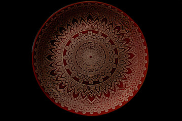 Decorative dish with patterns and ornaments.