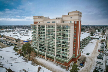 Aerial of the Nutana Suburban Centre Neighborhood in Saskatoon