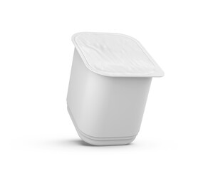 Sour Cream Yogurt Quark Container White 3D Illustration