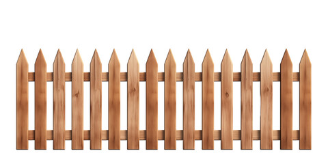 Wooden fence isolated transparent, Generative AI