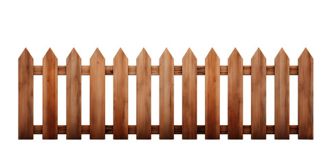 Wooden fence isolated transparent, Generative AI