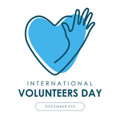 Obraz premium international volunteers day poster template vector